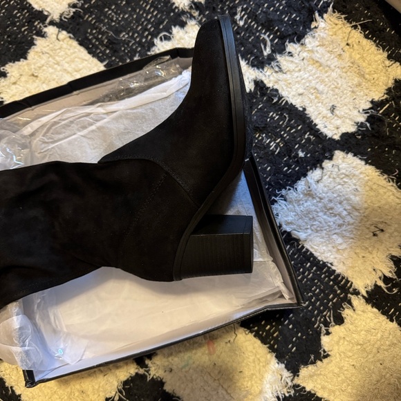 Black Over the Knee Boots - Picture 2 of 4